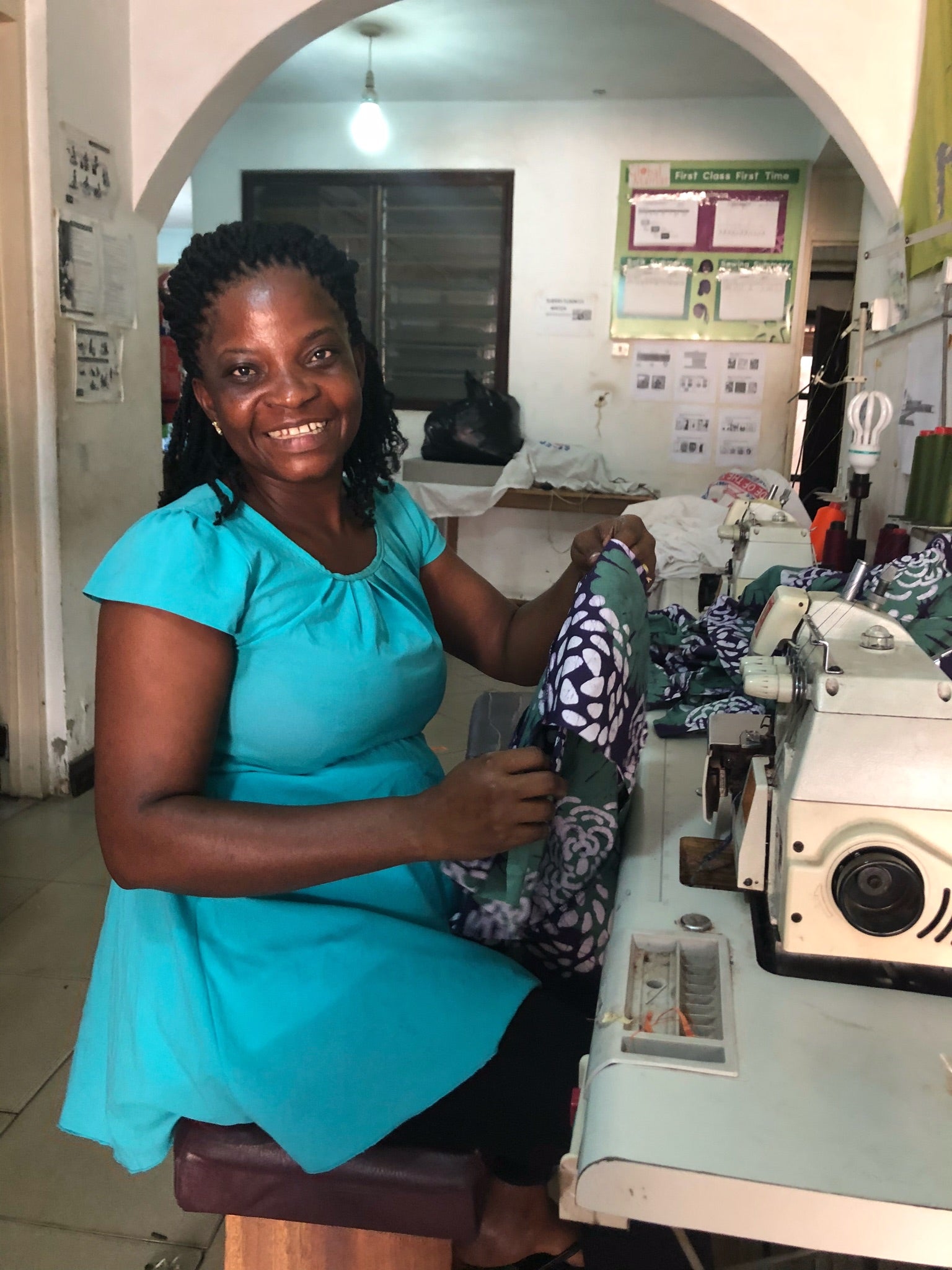 ghana dress making sewing fabric