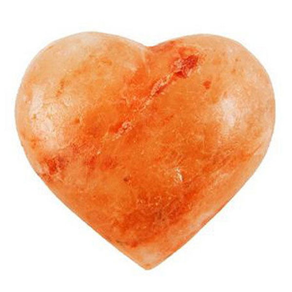 pink himalayan salt heart